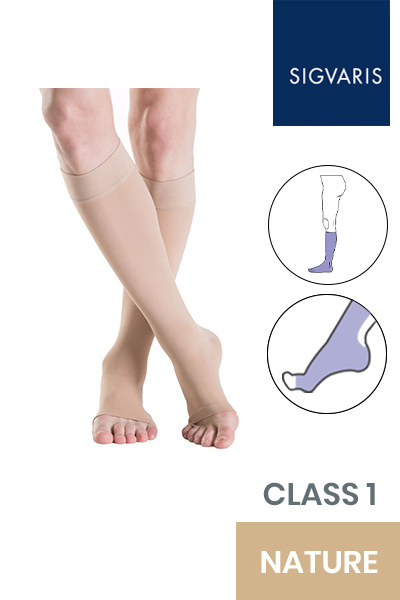 1 Pair Knee High Open Toe Compression Stocking Unisex Socks for