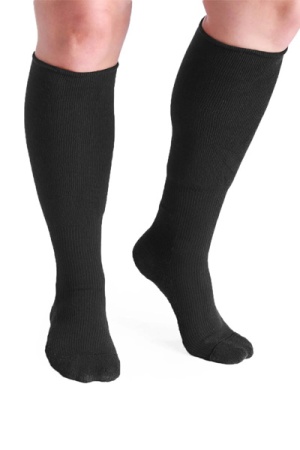 Sigvaris Compreflex Complete Unisex Black Knee High Compression Liners