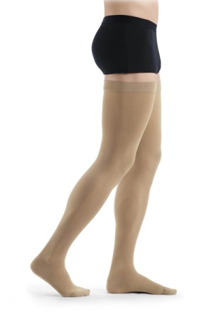 Sigvaris Essential Comfortable Unisex Class 2 Thigh High Caramel Compression Stockings