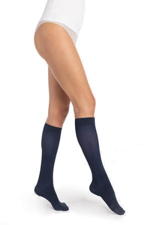 Sigvaris Essential Semitransparent Class 2 Knee High Marine Compression Stockings