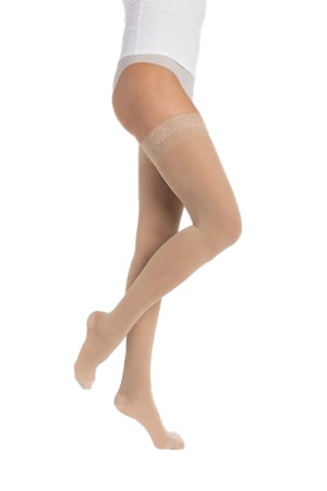 Sigvaris Essential Semitransparent Class 2 Thigh Natural Compression Stockings