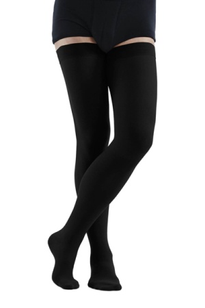 Sigvaris Essential Thermoregulating Unisex Class 2 Thigh Black Compression Stockings