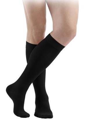 Sigvaris Essential Thermoregulating Unisex Class 3 Knee High Black Compression Stockings