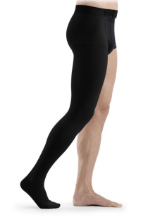 Sigvaris Essential Comfortable Unisex Class 2 Black Compression Tights with Waist Attachment