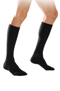 Sigvaris Essential Coton Men's Class 2 Knee High Black Compression Stockings