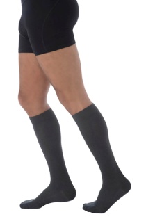 Sigvaris Essential Coton Men's Class 2 Knee High Granite Compression Stockings