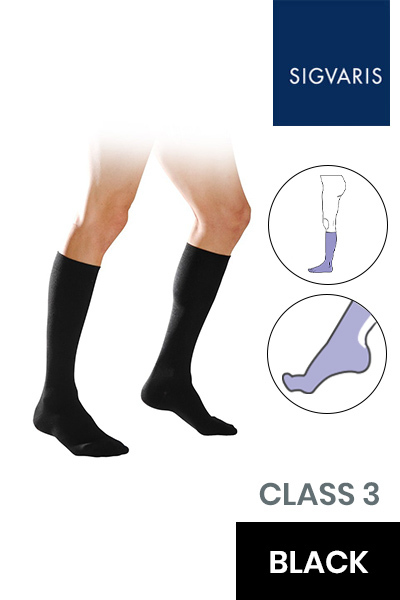FITLEGS® AES Grip Anti-Embolism Stockings, Open Toe, Below Knee
