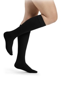 Sigvaris Essential Thermoregulating Unisex Class 1 Knee High Maxi Foot Black Compression Stockings