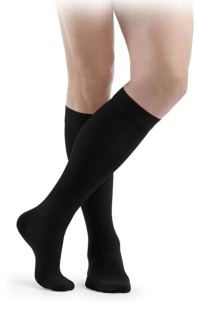 Sigvaris Essential Thermoregulating Unisex Class 2 Knee High Maxi Foot Black Compression Stockings